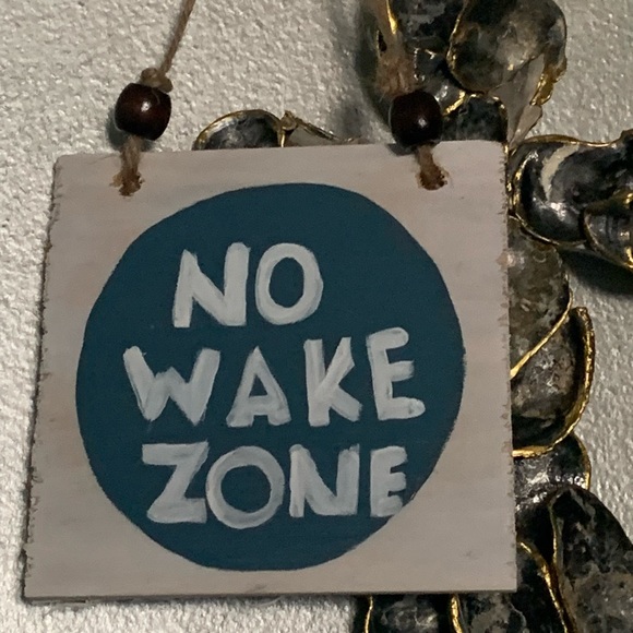 Shabby Chic Boho Door Sign - No Wake Zone - perfect for the bedroom or nursery - Picture 4 of 11
